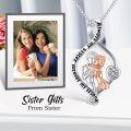TOUPOP Sterling Silver Infinity Necklace Always My Sister Forever My Friend Jewelry Gift-0-5