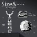 wholesale 925 Sterling Silver Viking Norse Urn Cremation Pendant with Valknut and Tree of Life Odin Amulet Ash Keepsake Jewelry for Men & Women -0-3