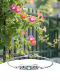 TOUPOP Sterling Silver Abalone Shell Cremation Jewelry Bracelet-0-1