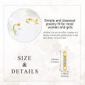 wholesale 14K Gold Moissanite Huggie Hoop Earrings (2 x 3 mm)-0-4