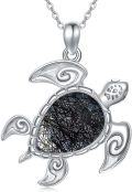 wholesale Sterling Silver Crystal Sea Turtle Ocean Palm Tree Pendant Jewelry-0-0