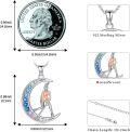 wholesale 925 Sterling Silver Moon Pendant with Runner Design - Gift Idea for Her-0-2