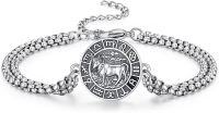 wholesale 925 Sterling Silver Ox Bull Horoscope Sign Charm Chain Link Bracelet for Men-Taurus