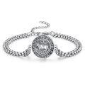 wholesale 925 Sterling Silver Ox Bull Horoscope Sign Charm Chain Link Bracelet for Men-0-0