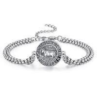 wholesale 925 Sterling Silver Ox Bull Horoscope Sign Charm Chain Link Bracelet for Men-Taurus