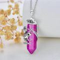 wholesale  Sterling Silver Quartz Frog Pendant Necklace Gift for Women Mom -0-37
