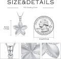 wholesale 925 Sterling Silver Plumeria Pendant Necklace for Women s-0-1
