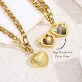wholesale Sterling Silver Gold Heart Photo Locket Bracelet for Women-0-10