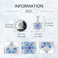 wholesale 925 Sterling Silver Blue Crystal Snowflake Pendant Necklace - Winter s for Women-0-2