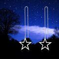 wholesale 925 Sterling Silver Threader Earrings Star Moon Tiny Cube Rhombus Sector Beads Dream Catcher Evil Eye Butterfly Leaf Lightning Bolt Tassel Dangle Drop Chain Charm s for Women-0-5