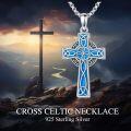 wholesale 925 Sterling Silver Blue Enamel Star of David Celtic Knot Cross Pendant Necklace-0-31