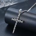 wholesale 925 Sterling Silver Skulls Cross Pendant Necklace  for Men & Women-0-1