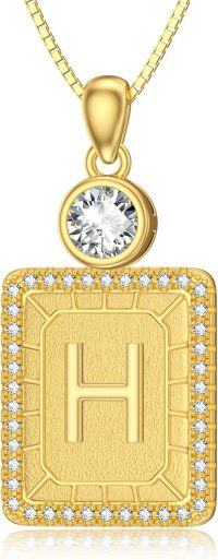 wholesale 18K Gold Sterling Silver A Z Initial Necklace for Women Gift for Mom Wife Girlfriend-H