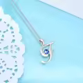 TOUPOP Sterling Silver Birthstone Initial Necklaces A-Z-0-3