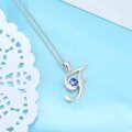 TOUPOP Sterling Silver Birthstone Initial Necklaces A-Z-0-3