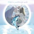 TOUPOP Sterling Silver Crystal Dolphin Pendant Necklace-0-3