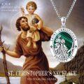 wholesale Sterling Silver Archangel Medals St Pendant Necklace for Men Women-0-5