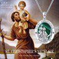 wholesale 925 Sterling Silver Archangel Medals St Pendant Necklace for Men Women-0-5