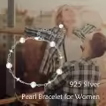 wholesale 925 Sterling Silver Pearl Star Charm Bracelet Wholesale Gift for Mom-0-2