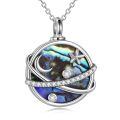wholesale 925 Sterling Silver Abalone Shell Cremation Urn Necklace for Ashes Nature Lovers s Memorial Keepsake Pendant for Women-0-0