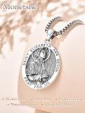 wholesale 925 Sterling Silver St Elizabeth Ann Seton Medal Necklace for Women Girls Catholic-0-3