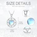 wholesale  925 Sterling Silver Moonstone & AAA Cubic Zirconia Sun Pendant Necklace for Women, Elegant Jewelry Gift for Mom Wife Girlfriend-0-1