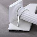 wholesale 925 Sterling Silver Black White Square Rectangle Charm Chain Pendant Necklaces s for Men Women-0-3