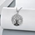 wholesale 925 Sterling Silver Tree of Life Norse Thor's Hammer Amulet Protection Pendant Necklace for Women-0-3