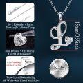 wholesale 18K White Gold Plated S925 Sterling Silver 4mm Heart Moissanite A-Z Initial Necklace for Women-0-2