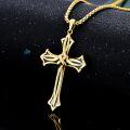 wholesale 925 Sterling Silver &  Celtic Crucifix Nail Fish Hook Cross Pendant Necklace for Men Women-0-3