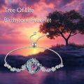 wholesale 925 Sterling Silver Tree of Life Bracelet for Women Birthstone Charm Gemstone Anniversary Birthday Christmas Gifts for Wife Mom-0-11