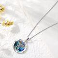 wholesale 925 Sterling Silver Saint Michael Archangel Abalone Shell Pendant Necklace-0-2