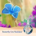TOUPOP Sterling Silver Tree Of Life Butterfly Cremation Urn Necklace-0-4