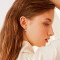 wholesale 925 Sterling Silver Teardrop Purple Crystal Drop Earrings White Gold Plated For Women-0-3