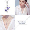 wholesale Sterling Silver Austrian Crystal Infinity Butterfly Pendant Necklace-0-19