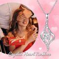 TOUPOP Sterling Silver Heart Pendant Mother's Day Gifts For Mom-0-4