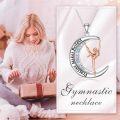 wholesale 925 Sterling Silver Rainbow Crystal Ballerina Moon Necklace-0-4