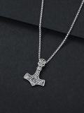 wholesale 925 Sterling Silver Thor's Hammer Pendant Necklace  Norse Viking Jewelry for Men-0-5