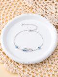 wholesale 925 Sterling Silver Infinity Heart Starfish Blue Crystal Bracelet-0-3