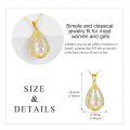 wholesale 14K Gold Freshwater Pearl and Cubic Zirconia Daisy Pendant Necklace-0-4