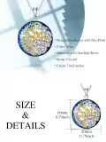 TOUPOP 925 Sterling Silver Crystal Sunflower Paw Print Pendant Necklace-0-1