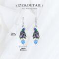 wholesale 925 Sterling Silver Peacock Heart-Shaped Pendant Earrings - Elegant s for Her-0-4