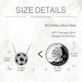 wholesale 925 Sterling Silver Black Onyx & CZ Soccer Ball Pendant Necklace for Women Golf Lovers s-0-3