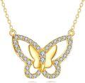 wholesale 14K Gold Diamond Butterfly Pendant Necklace for Women Gifts for Her Mother's Day Anniversary Valentines' Day Birthdays-0-0