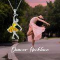 wholesale S925 Sterling Silver Plesitep Ballerina Necklace Dancer Necklace May November for Women Mom Lover-0-5