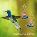 wholesale 925 Sterling Silver Enamel Hummingbird Dangle Earrings Gift for Her-0-5