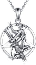 wholesale 925 Sterling Silver Nordic Goddess Pentacle Necklace with Valkyrie and Odin Design-0-1
