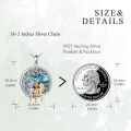 wholesale 925 Sterling Silver Pendant With Mother And Daughter Figures In Rainbow Mother Of Pearl-0-4