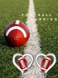 wholesale 925 Sterling Silver Football in Heart Stud Earrings Sporty Gift for Her-0-1