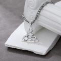 wholesale 925 Sterling Silver Celtic Knot Triquetra Pendant Necklace  Norse Viking  for Women Men-0-1